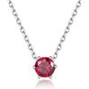 Suplight Collane Argento 925 Donna Collana Argento 925 Punto Luce Collana Rosso Rubino Luglio Ciondolo Pietra di Nascita Punto Luce Collana Donna Ciondolo Pietra Rossa Confezione Regalo