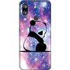 DiaryTown Cover per Huawei P20 Lite Silicone Morbida, Nero Cover Huawei P20 Lite Custodia con Disegni Animale Case Sottile TPU Antiurto Bumper Cellulare Protettiva Cover, Panda