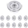 MRDEER 10 PCS Faretti Led da Incasso per Cartongesso, IP44 Faretti LED Soffitto Luce Naturale 3000K, AC 220-240V, Ultrasottili 20mm, Diametro Foro Ø43mm-45mm per Soggiorno, Sala Espositiva (argento)