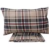 Novia Il Bottegone - Completo Lenzuola in Cotone Letto Una piazza e mezza - Lenzuolo sopra + sotto con Angoli + 1 Federa (Tartan Beige)