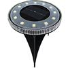 HETX7 Faretti da giardino a energia solare a LED 1 confezione IP68 Faretti da incasso a terra Impermeabili Lampada da giardino solare interrata Illuminazione paesaggistica esterna PathWay Faretti d