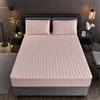 YUDEYU Lenzuolo con Angoli Protezioni Materasso Strato Trapuntato copriletto coprimaterasso Antiscivolo Lavabile e Resistente Toppers (Colore : Rosa, Taglia : 80x200 cm/High 10-25cm)