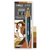 Carioca Plus Sketch Marker, Marcatori a Doppia Punta, Toni Marrone, 4 Pezzi