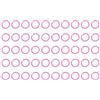 TopHomer Anelli in plastica per raccoglitori a fogli mobili, 50 pezzi, rosa, rotondi, per libri, portachiavi, per lavori fai da te, documenti, quaderni, schede di carta, 28 mm