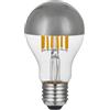 DL DAYLIGHTITALIA Lampadina led Goccia A60 Mezza Sfera Argento, ricambio per Arco Flos, Filament Led CUPOLA SILVER CUP 7/9W E27 (7, Watt)