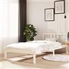 CKioict Struttura Letto Matrimoniale/Singolo Arredo Camera Mobili Facile da montare Giroletto Bianco in Legno Massello 90x200 cmAdatto per camera da letto, salotto temporaneo, dormitorio