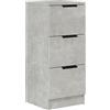 vidaXL Credenza Grigio Cemento 30x30x70 cm in Legno Multistrato