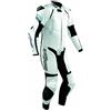 A-Pro Tuta Pelle Pista Moto Protezioni CE Omologate Inserti Titanio Intera Bianco 56