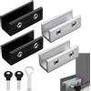 WISIRENT 4 Pezzi Finestra Scorrevole Serratura WISIRENT, Adjustable Sliding Window Door Lock Serratura per Finestra Scorrevole, Regolabile Ferma Finestra Scorrevole Adatta per Camera Da Letto Cucina Soggiorno