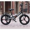 ZHMQQDL Mountain Bike Pieghevole Bicicletta Pieghevole Portatile a Una Ruota da 22 Pollici a Velocità Singola Per Adulti A,20 inches