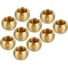 PATIKIL M10x1 15mm Filetto Lampada Terminali Cappuccio Pomello 10pz Ottone | Sfera Lampada decorazioni Vite Cappucci Filettati per Mobili Illuminazione Lampade