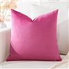 Artscope Federe Cuscini in Velluto Minimalista Copricuscino Colorato per la Decorazione Domestica Soggiorno Camera da Letto Divano 40x40cm, Rosso Rosa