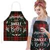 BHGT 1pz Grembiule da Cucina Natale Maestra Cuoco Regolabile Donna Uomo Regalo Natalizi per Casa Ristoranti Bistrò Barbecue Mense B