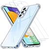 Totill Cover per Samsung Galaxy A52 5G, Custodia Samsung A52 Trasparente con 3 Pezzi Pellicola Vetro Temperato, Pellicola Protettiva, Sottile Morbida Silicone TPU Antiurto Case per A52 Coque Funda