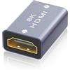 VCELINK 1 Pezzi 2.1 HDMI Femmina Femmina, Adattatore HDMI 8K, Prolunga cavo Supporto 8K/4K @ 60Hz UHD, Risoluzione 7680 * 4320, 3D, HDR, ARC per Laptop, PC, Monitor, Roku TV