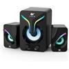 OR O R O W Altoparlanti PC, 2.1 Altoparlante stereo 11W Casse per pc con subwoofer, ingresso AUX da 3.5 mm, Alimentazione USB per Computer, Portatile, Tablet,Monitor (S212)