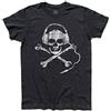 3styler T-Shirt Uomo Dj Skull Teschio Cuffie Disco Music Ossa Bones - Vintage Style - Linea Classic - 100% Cotone 185 gr/mq (XXL, Nero)