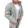 Generic Maglione SottoGiacca Uomo - Maglione Maschile Autunno e Inverno Giacca Cardigan bottone Tinta Unita Manica lunga collo in piedi jacquard Maglione Casual Piumino Invernale Cappuccio
