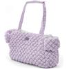 Record - Borsa per Cani e Gatti Cloud con effetto goffrato. Traportino per Cani con Maniglia imbottita per comfort e fondo rimovibile | Lilla, 37 x 19 x 26 cm