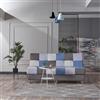 LIBEROSHOPPING.eu - LA TUA CASA IN UN CLIK Divano letto 190 cm a 3 posti patchwork con contenitore - PRIMUR (Patchwork Blu)
