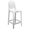 Kartell One More Please Sgabello, Set da 2 Pezzi, Policarbonato Trasparente o colorato in Massa, Bianco, H. 65