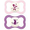 Mam Air Night Succhietto Silicone Femmina 2 Pezzi 16 Mesi+
