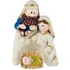 DRW Mistero Nascita Stile Bambino di Pizzo 2 Pezzi di Resina Dipinta a Mano 4x2x5.5 cm