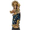 DRW Figura Madonna del Rosario patrono dell'Ordine dei Predicatori, della Colombia e dell'UME in Resina Dipinta a Mano 6x6x21 cm