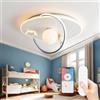 AHXIAOZN Plafoniera Cameretta Bambini Dimmerabile, Lampada Da Soffitto A LED Per Bambini con Telecomando, 3000-6000K, Lampada Soffitto Camera da Letto Astronauta per Bambino Ragazzi