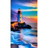 ZHUMUTO Diamond Painting Adulti Grandi Dimensioni Kit Completo,40x70 cm Pittura Diamante Adulti Paesaggi Mare Faro B,Fornito con Diamond Painting Accessori per la Decorazione Degli Ambienti