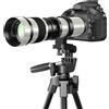 Lightdow 420-800 mm f/8,3 teleobiettivo manuale, super teleobiettivo con adattatore T-Mount, compatibile con la fotocamera Sony E-Mount Alpha 7/6/5/NEX