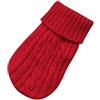 Generic Gatto Cane Pet Maglione Cucciolo Cappotto Inverno per Cani di Piccola Taglia Giacca Abbigliamento Pet Maglione per Cani Norvegese (Rosso, XS)