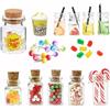 AKSXU Accessori per gnomi, miniatura per caramelle natalizie, tra cui caramelle per porta di gnomo e 1/12 casa delle bambole, fai da te Natale.