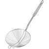 SEABABOO Grande Scolapasta In Acciaio Inox Diametro 15.5cm Scolapasta Schiumarola Schiumarola Ragno Acciaio Con Manico A Gancio Setaccio A Rete In Acciaio Inossidabile Schiumarola per Cucinare Fritti