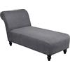 Topchances Fodera per chaise longue in jacquard, elasticizzata, senza braccioli, per chaise longue, lussuosa, per mobili per animali domestici, per soggiorno, camera da letto, salotto (grigio)