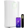 KLARSTEIN DryFy ProConnect 24L - Deumidificatore, WiFi, 305W, Serbatoio da 4L, Indicatore di umidità a LED, Filtro a Carboni Attivi, Timer 24 Ore, Silenzioso, per Casa, Bagno, Camera da Letto, Bianco