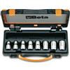 Beta 920FTX/C8 - Serie di 8 chiavi a bussola a mano per viti con testa a profilo Torx (art. 920FTX) in cassetta