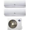 4Xe Climatizzatore Condizionatore 4Xe Dual Split Inverter serie WINTER 9+12 con WINTER DUAL 18 R-32 Wi-Fi Optional 9000+12000