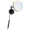 Paulmann 71149 Specchio cosmetico LED Masua IP44 White Switch 55lm 230V 4W nero opaco ingrandimento 3x