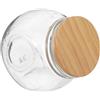 5 five simply smart 5five - barattolo per caramelle in vetro con coperchio in legno 650ml