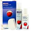 Milice Schiuma Termosensibile per uso topico 150 ml + Shampoo Complementare 80 ml + Pettine a Denti Fitti per la rimozione di Lendini e Pidocchi