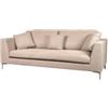 BellaHome Divano 3 posti bellahome camilla beige 222x104x56,5 cm