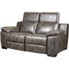 BellaHome Divano 2 posti bellahome giulia con sistema relax, in ecopelle effetto invecchiato grigio 170x106x85 cm