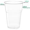 IMB 50 Bicchieri Kristal Plastica Semirigida Da 400 Ml Doppia Tacca (0,3 - Mezza Pinta 0,28)