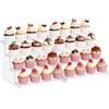 Lifewit Alzatine per Buffet a 4 Ripiani, Espositore per Dolci e Frutta in Plastica, Alzate Buffet per Cupcake per Matrimoni, Feste, Compleanni, 30 cm, 2 Confezione