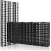 LINLAN 4 Pezzi 15 x 30 cm(5.9x11.8in) Griglia per Acquario in plastica, divisore per Acquario, per filtrare e Proteggere Il Fondo Fai da Te (Colore Nero, Senza accessor)