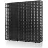 LINLAN 4 Griglie per Acquario, 30 x 30 cm, in plastica, divisori per acquari, per filtrare e Proteggere Il Fondo Fai da Te (Nero, Senza Accessori)