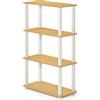 Furinno Turn-N-Tube Libreria, Faggio (Beech/White), 109.86 x 29.46 x 59.94 cm
