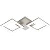 Eglo Palmaves 2 Plafoniera LED da soffitto, lampada da soggiorno, plafoniera a 2 luci, lampada da cucina in metallo argentato e plastica bianca, bianco caldo, 47 cm
