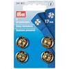 Prym Bottoni Automatici da Cucire, 17 mm, Confezione da 4, Ottone Dorato